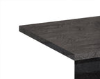 Mara 51.1" Modern Coffee Table - Dark Grey Wood with Lacquer Finish|Table à café moderne Mara de 51,1 po - bois gris foncé avec fini laqué