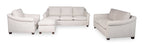 Mallie 84" Chenille Fabric Sofa with Rolled Arms and Wood Legs - Shell White | Sofa Mallie de 84 po en tissu de chenille avec accoudoirs enroulés et pattes en bois - blanc coquillage