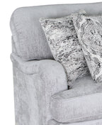 Made in Canada Bellmont 89" Chenille Fabric Sofa with Reversible Cushions and Wood Legs - Platinum Grey | Sofa Bellmont de 89 po fabriqué au Canada en tissu de chenille avec coussins réversibles et pattes en bois - gris platine