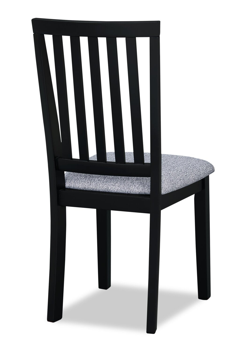 Bryn Dining Chair with Fabric Seat, Slat-Back - Black | Chaise de salle à manger Bryn avec siège en tissu, dossier à lattes - noire