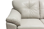 Made in Canada Addison 86" Leather-Look Fabric Sofa with Removable Seat Cushion and Tufting - Beige | Sofa Addison de 86 po fabriqué au Canada en tissu d’apparence cuir avec coussin de siège amovible et capitonnage - beige