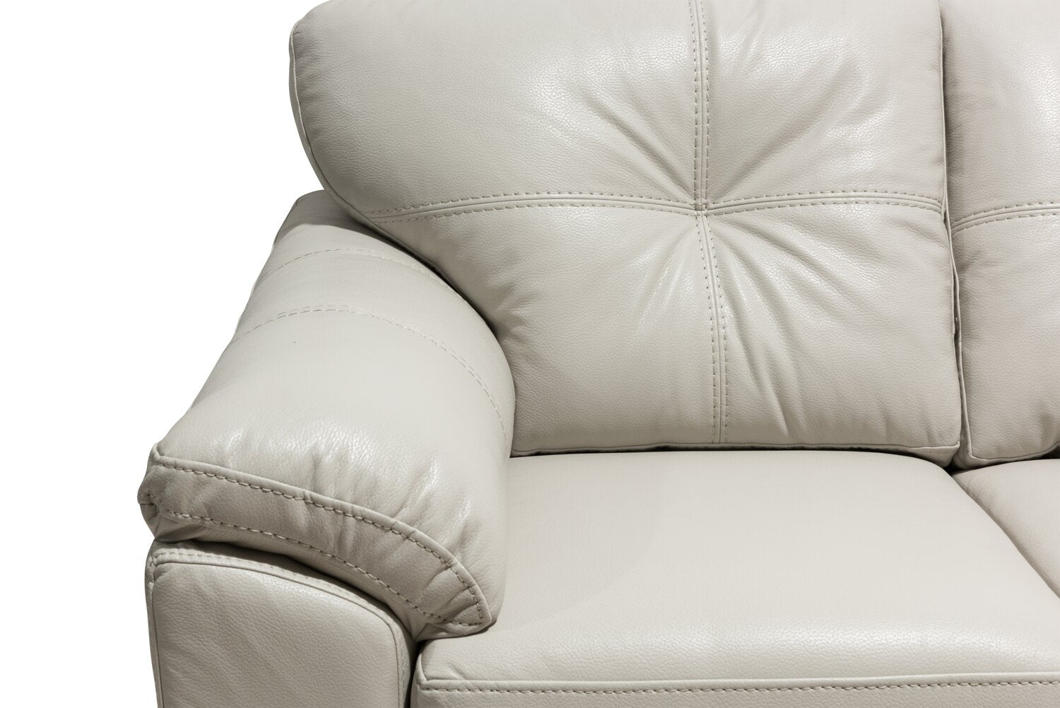 Made in Canada Addison 86" Leather-Look Fabric Sofa with Removable Seat Cushion and Tufting - Beige | Sofa Addison de 86 po fabriqué au Canada en tissu d’apparence cuir avec coussin de siège amovible et capitonnage - beige