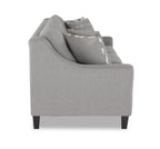 Made in Canada Cindy Crawford Home Kylie 78" Linen-Look Sofa with Wood Legs - Zeus Grey | Sofa Kylie de Cindy Crawford Home de 78 po fabriqué au Canada en tissu d’apparence lin avec pattes en bois - gris Zeus