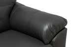 Made in Canada Addison 86" Leather-Look Fabric Sofa with Tufted Back Cushion - Grey | Sofa Addison de 86 po fabriqué au Canada en tissu d’apparence cuir avec coussin de dossier capitonné - gris