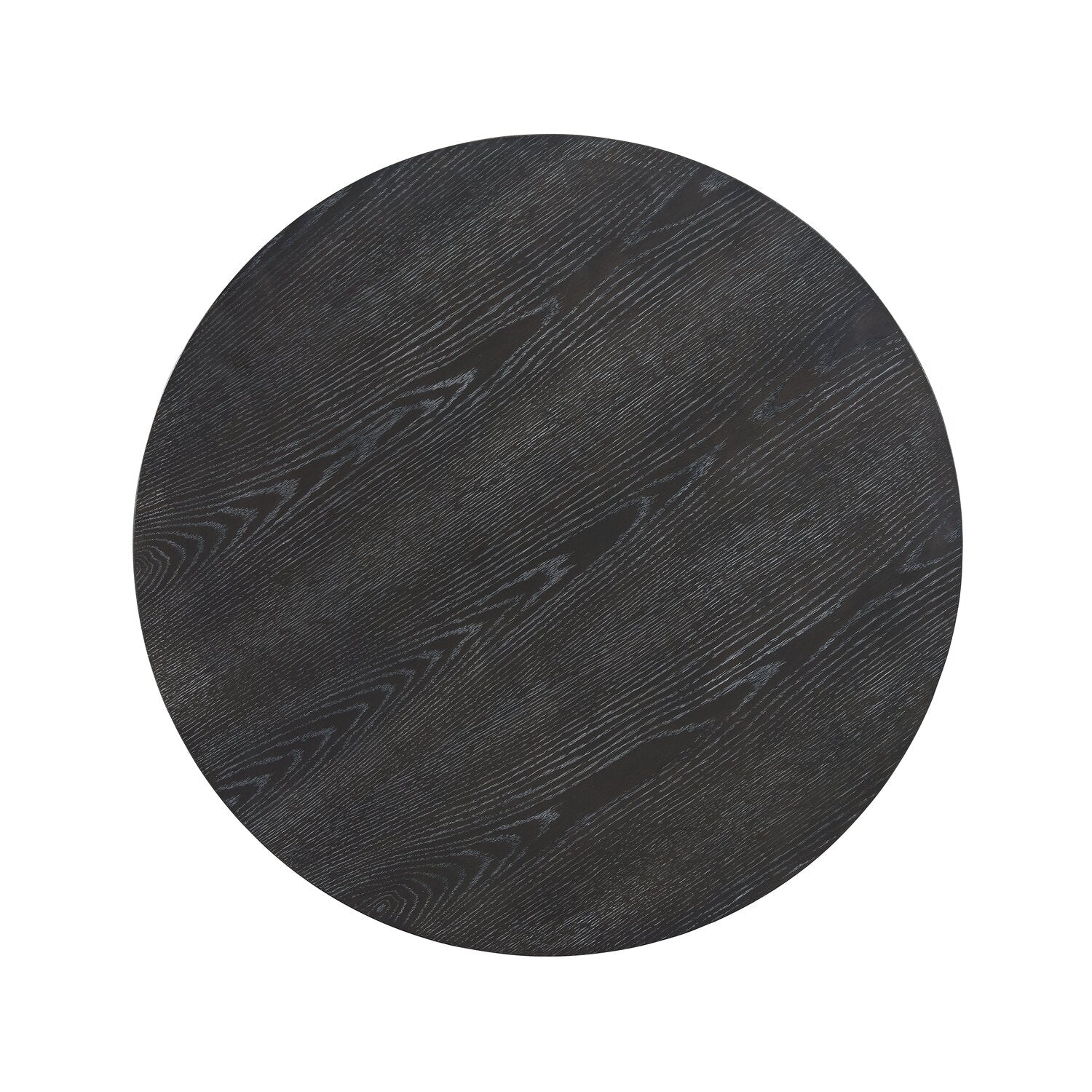 Declan 31.5" Modern Round Coffee Table with Shelf & Casters - Black | Table à café ronde Declan moderne de 31,5 po avec tablette - noire