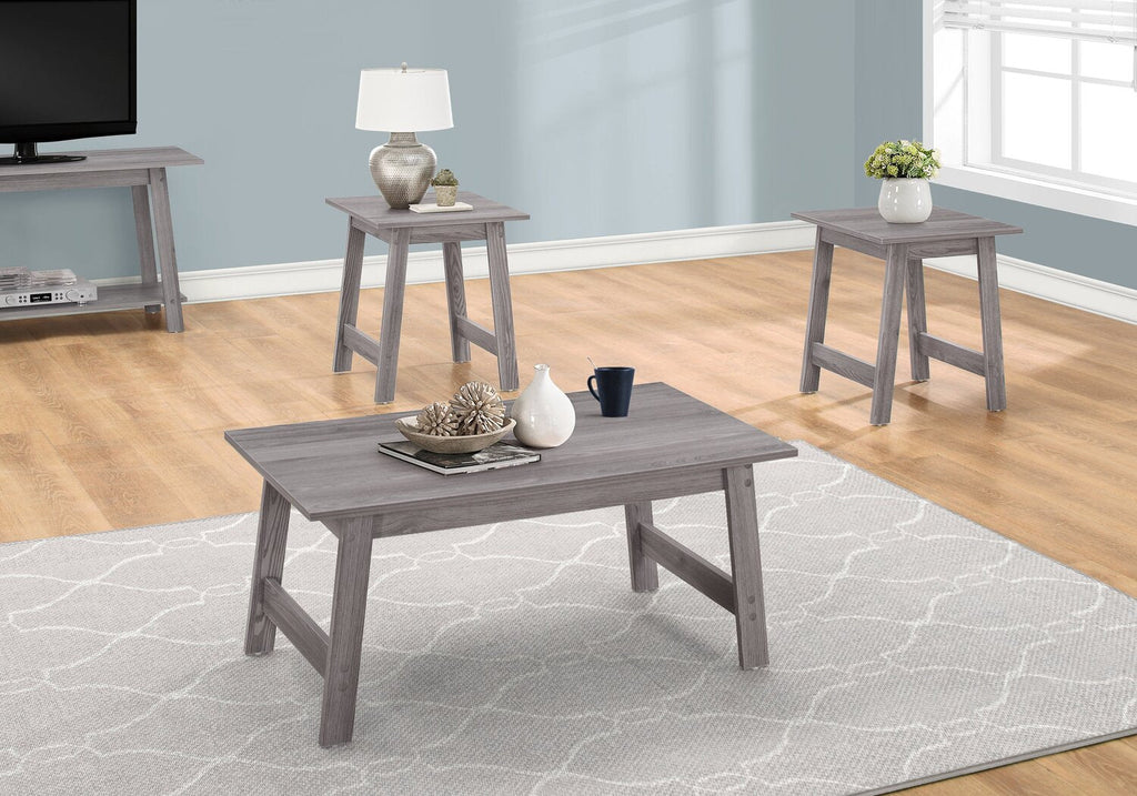 Jacey 36" Modern 3-Pack Coffee + 2 End Tables - Grey |Ensemble 3 tables modernes Jacey de 36 po (table à café et 2 tables de bout) - gris