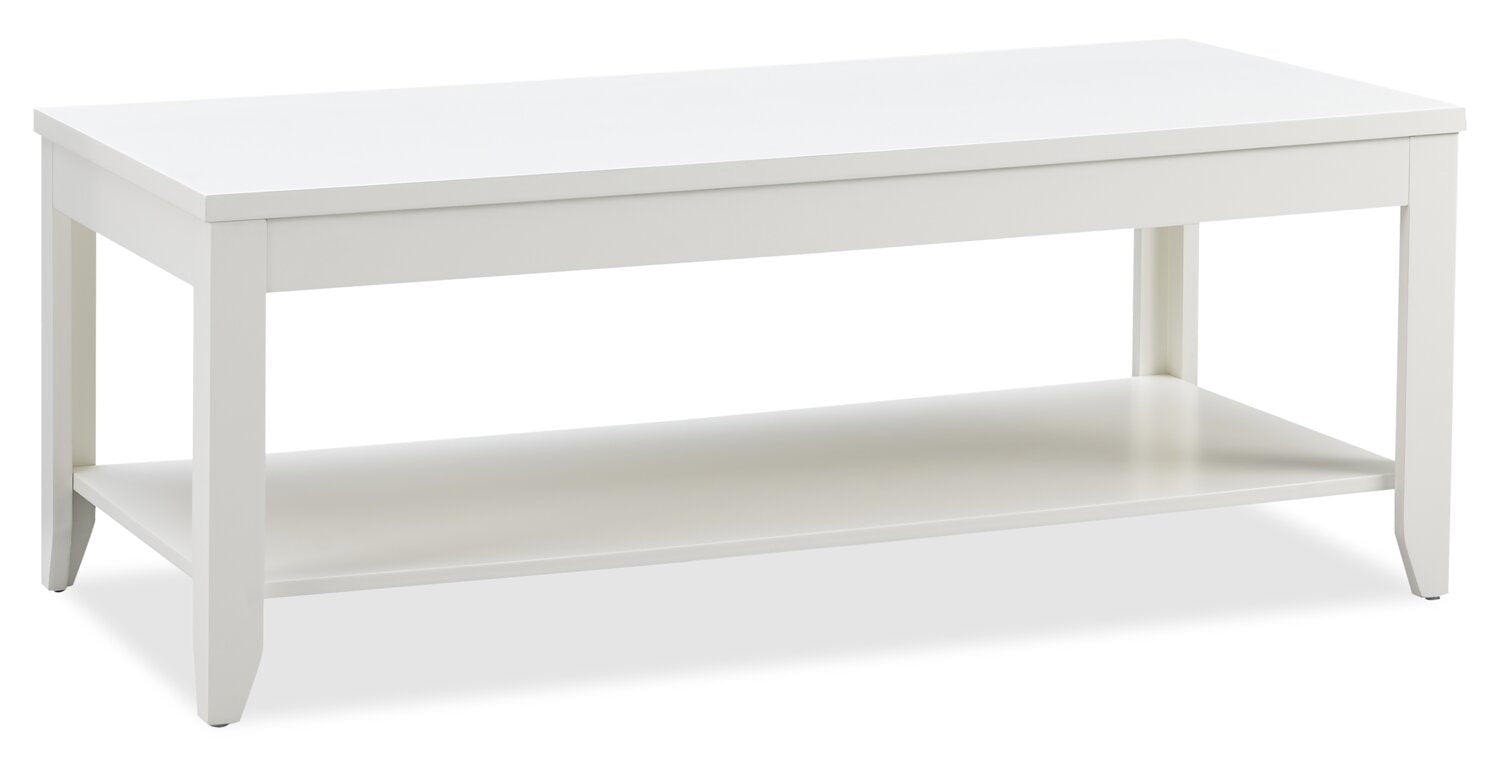 Aspen 47.3" Traditional 3-Pack Coffee + 2 End Tables - White | Ensemble 3 tables traditionnelles Aspen de 47,3 po (table à café et 2 tables de bout) - blanc