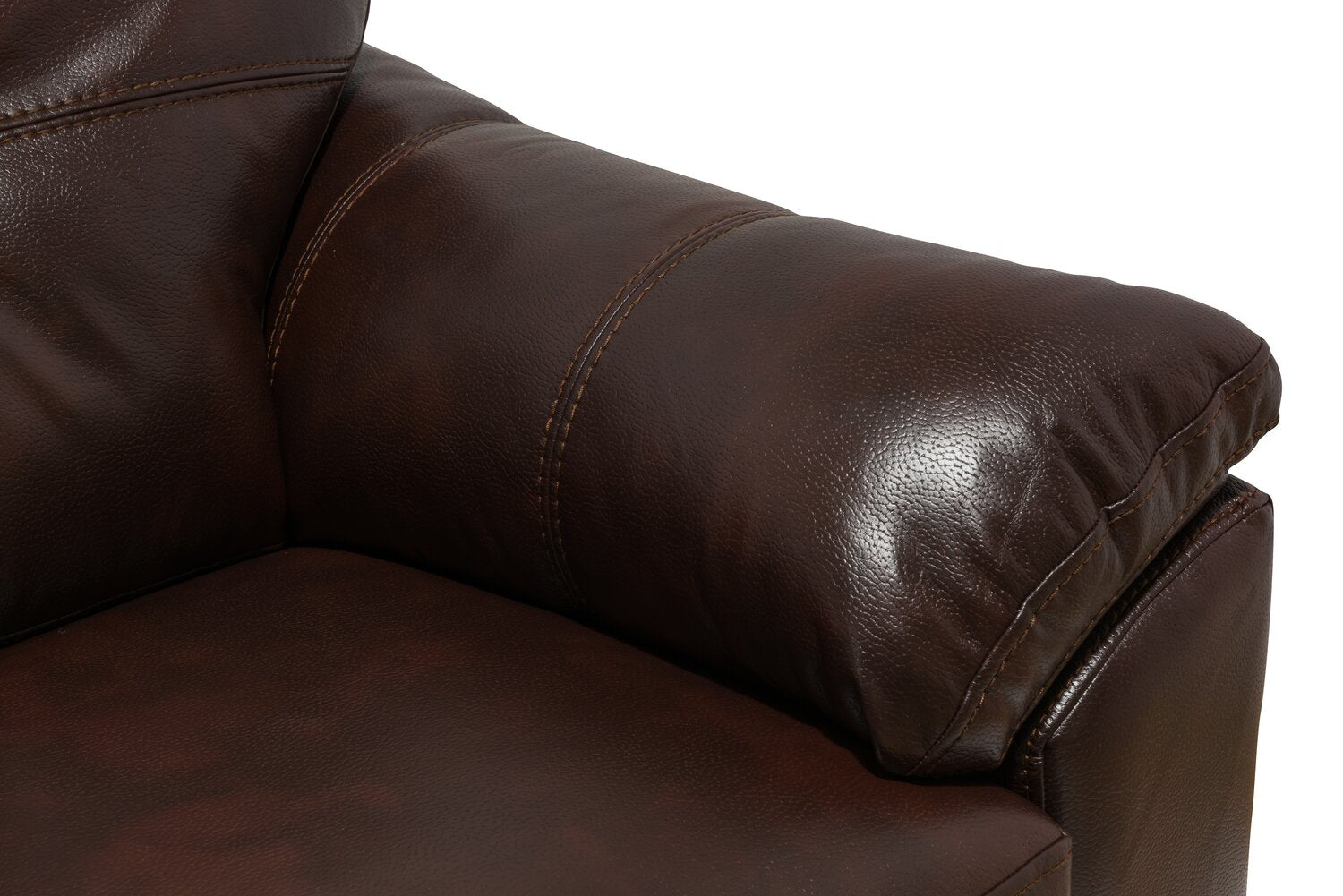 Made in Canada Addison 86" Leather-Look Fabric Sofa with Removable Seat Cushion and Tufting - Brown | Sofa Addison de 86 po fabriqué au Canada en tissu d’apparence cuir avec coussin de siège amovible et capitonnage - brun