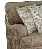 Made in Canada Bellmont 89" Chenille Fabric Sofa with Reversible Cushions and Wood Legs - Toffee Brown | Sofa Bellmont de 89 po fabriqué au Canada en tissu de chenille avec coussins réversibles et pattes en bois - brun caramel