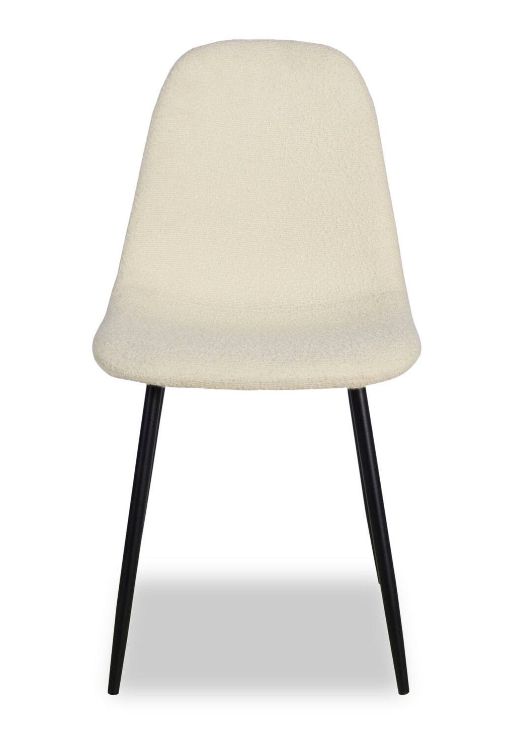 Joss Dining Chair with Polyester Fabric, Metal - White | Chaise de salle à manger Joss en tissu de polyester et en métal - blanche