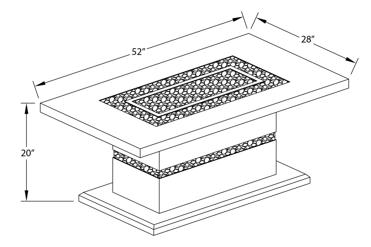 Garbo 52" Glam Coffee Table - White and Silver with Glitter Accents|Table à café somptueuse Garbo de 52 po - blanche et argentée avec touches de paillettes