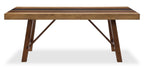 Boden Dining Table, 78"W, Trestle Base - Brown | Table de salle à manger Boden de 78 po (L) avec base à tréteaux - brune