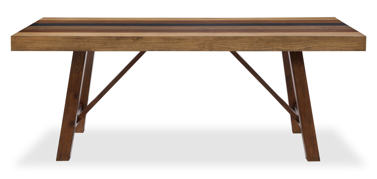Boden Dining Table, 78"W, Trestle Base - Brown | Table de salle à manger Boden de 78 po (L) avec base à tréteaux - brune