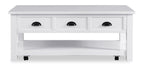 Centennial 48" Modern Lift Top Coffee Table with Storage, Shelf & Casters - White | Table à café moderne Centennial de 48 po avec dessus relevable, rangement, tablette et roulettes - blanche