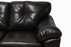 Made in Canada Addison 86" Leather-Look Fabric Sofa with Removable Seat Cushion and Tufting - Blackberry Black | Sofa Addison de 86 po fabriqué au Canada en tissu d’apparence cuir avec coussin de siège amovible et capitonnage - noir mûre