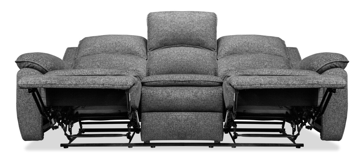 Chandler 82" Chenille Fabric Reclining Sofa - Grey | Sofa inclinable Chandler de 82 po en tissu de chenille - gris