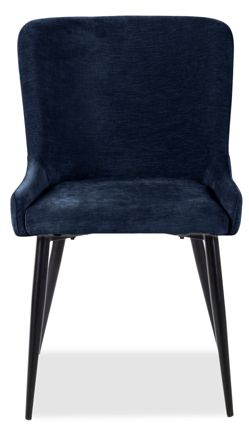 Lexi Dining Chair with Velvet-Look Fabric, Metal - Blue | Chaise de salle à manger Lexi en tissu d’apparence velours et en métal - bleue