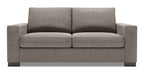 Made in Canada Customizable Sofa Lab Track 75" Linen-Look Fabric Condo Size Sofa with Track Arms - Luna Smoke Grey | Sofa Track de Sofa Lab de 75 po de format condo fabriqué au Canada en tissu d’apparence lin - gris Luna Smoke | TR092391