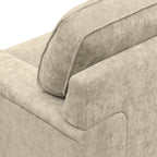 Lyric 88.1" Chenille Fabric Sofa with Reversible Seat Cushions, Accent Pillows and Wood Legs - Taupe | Sofa Lyric de 88,1 po en tissu de chenille avec coussins de siège réversibles, coussins décoratifs et pattes en bois - taupe