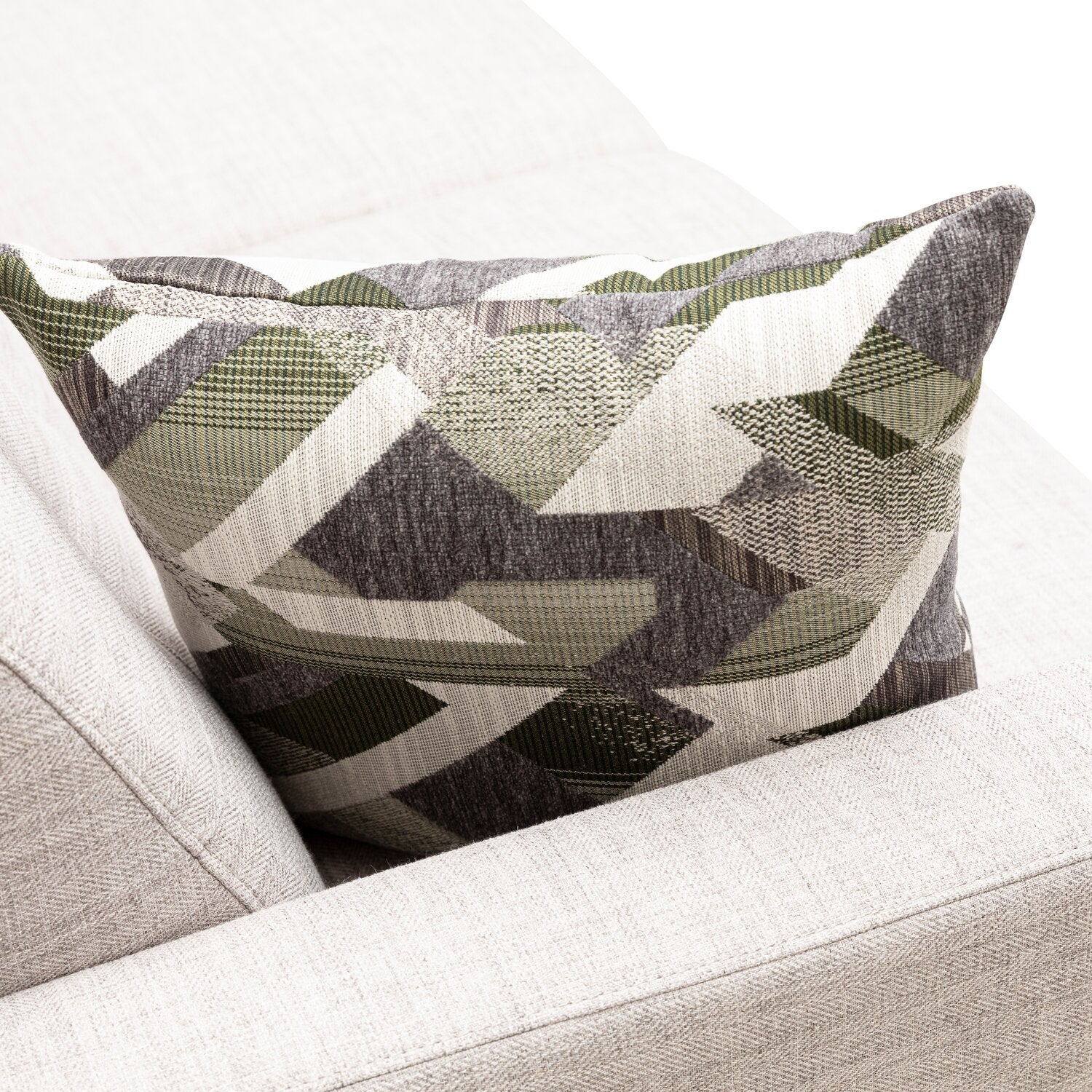 Kort & Co. Freeman 80” Linen-Look Fabric Condo Size Sofa with Wood Legs - Dove White | Sofa Freeman de Kort & Co. de 80 po de format condo en tissu d’apparence lin avec base et pattes en bois - blanc colombe