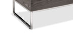 Echo 47.25" Modern Lift Top Coffee Table with Storage - Brown with Silver Metal Legs|Table à café moderne Echo de 47,25 po avec dessus relevable et rangement - brune avec pattes en métal argenté