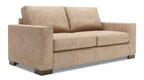 Made in Canada Customizable Sofa Lab Track 75" Chenille Fabric Condo Size Sofa with Track Arms - Luxury Taupe | Sofa Track de Sofa Lab de 75 po de format condo fabriqué au Canada en tissu de chenille - taupe Luxury Taupe | TR092893