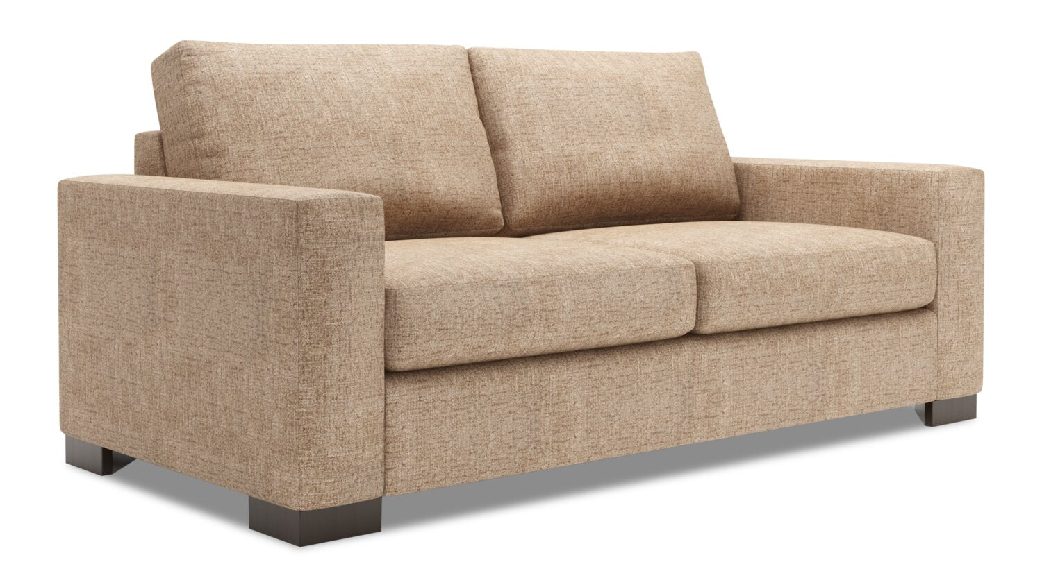 Made in Canada Customizable Sofa Lab Track 75" Chenille Fabric Condo Size Sofa with Track Arms - Luxury Taupe | Sofa Track de Sofa Lab de 75 po de format condo fabriqué au Canada en tissu de chenille - taupe Luxury Taupe | TR092893
