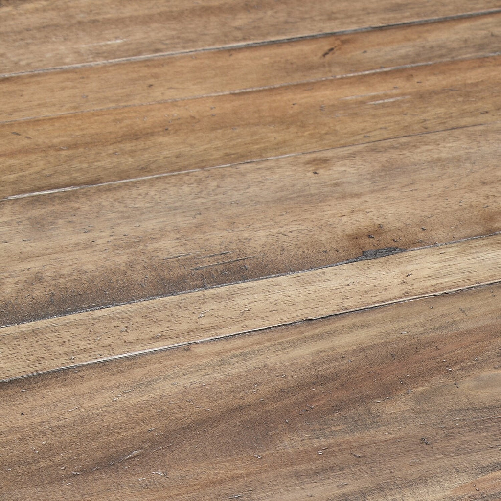 Manchester 54" Rustic Coffee Table with Storage - Brown Wood with Iron Base|Table à café rustique Manchester de 54 po avec rangement - bois brun avec base en fer