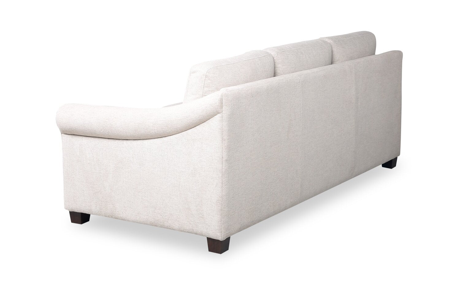 Mallie 84" Chenille Fabric Sofa with Rolled Arms and Wood Legs - Shell White | Sofa Mallie de 84 po en tissu de chenille avec accoudoirs enroulés et pattes en bois - blanc coquillage