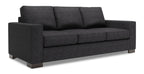 Made in Canada Customizable Sofa Lab Track 85" Chenille Fabric Sofa with Track Arms - Luxury Charcoal Grey | Sofa Track de Sofa Lab de 85 po fabriqué au Canada en tissu de chenille avec accoudoirs rectilignes - gris Luxury Charcoal | TR102993