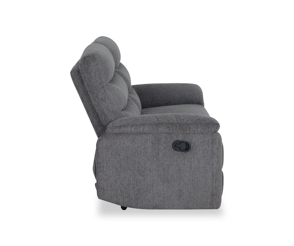Brody 73.62" Chenille Fabric Reclining Sofa - Dark Grey | Sofa inclinable Brody de 73,62 po en tissu de chenille - gris foncé
