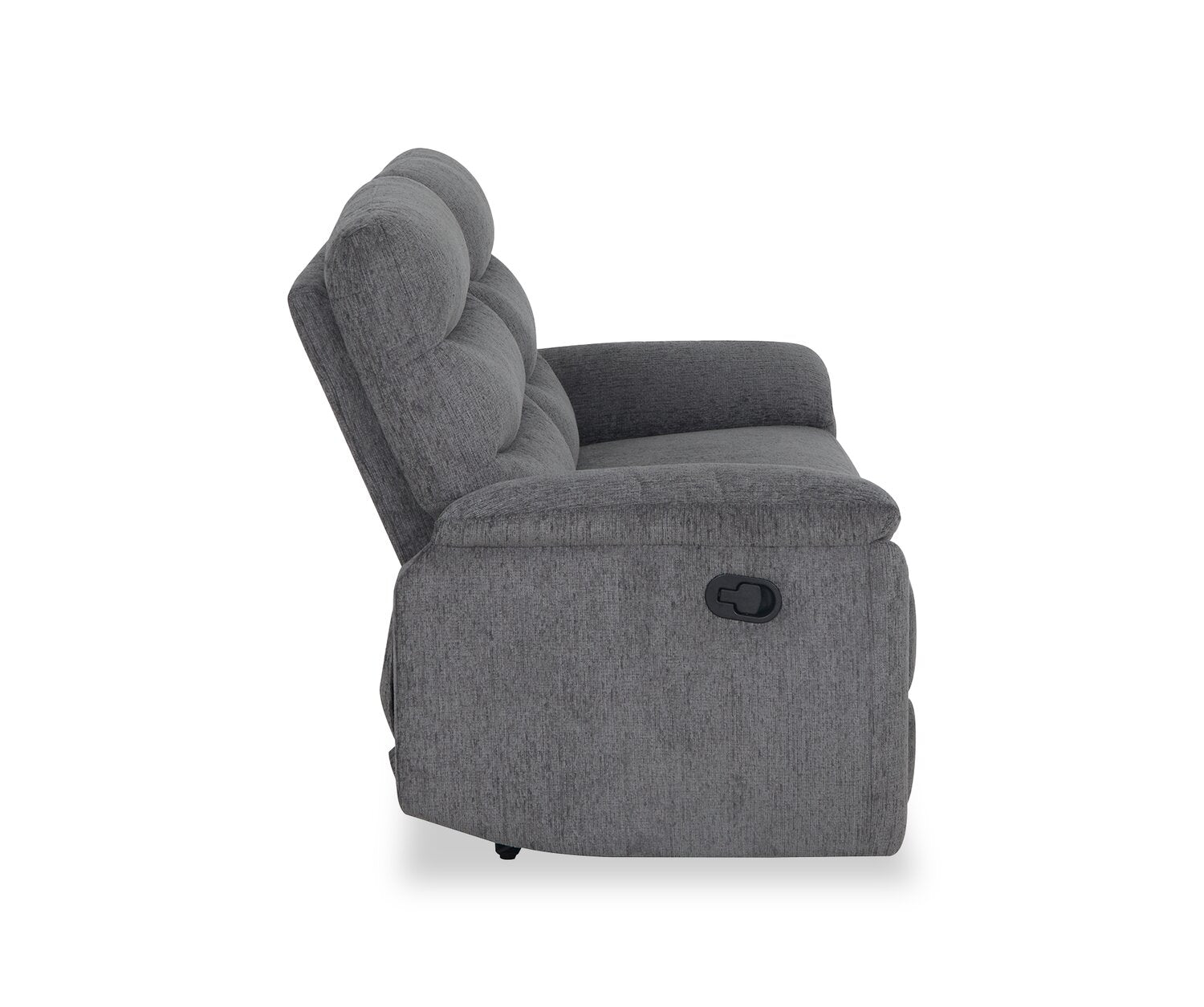 Brody 73.62" Chenille Fabric Reclining Sofa - Dark Grey | Sofa inclinable Brody de 73,62 po en tissu de chenille - gris foncé