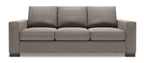 Made in Canada Customizable Sofa Lab Track 85" Linen-Look Fabric Sofa with Track Arms - Luna Smoke Grey | Sofa Track de Sofa Lab de 85 po fabriqué au Canada en tissu d’apparence lin avec accoudoirs rectilignes - gris Luna Smoke | TR102391