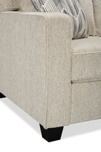 Made in Canada Lennox 83" Chenille Fabric Sofa with Reversible Cushions and Accent Pillows - Taupe | Sofa Lennox de 83 po fabriqué au Canada en tissu de chenille avec coussins réversibles et coussins décoratifs - taupe