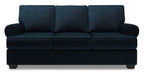 Made in Canada Customizable Sofa Lab Roll 86" Chenille Fabric Sofa with Rolled Arms -  Luxury Indigo Blue | Sofa Roll de Sofa Lab de 86 po fabriqué au Canada en tissu de chenille avec accoudoirs enroulés - bleu Luxury Indigo | RO103193