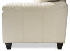 Made in Canada Addison 86" Leather-Look Fabric Sofa with Removable Seat Cushion and Tufting - Beige | Sofa Addison de 86 po fabriqué au Canada en tissu d’apparence cuir avec coussin de siège amovible et capitonnage - beige