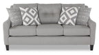 Made in Canada Cindy Crawford Home Kylie 78" Linen-Look Sofa with Wood Legs - Zeus Grey | Sofa Kylie de Cindy Crawford Home de 78 po fabriqué au Canada en tissu d’apparence lin avec pattes en bois - gris Zeus
