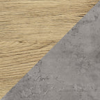 Kelly 43.3" Modern Coffee Table with Shelf - Grey Stone Top with Light Wood Legs|Table à café moderne Kelly de 43,3 po avec tablette - dessus en pierre grise avec pattes en bois clair