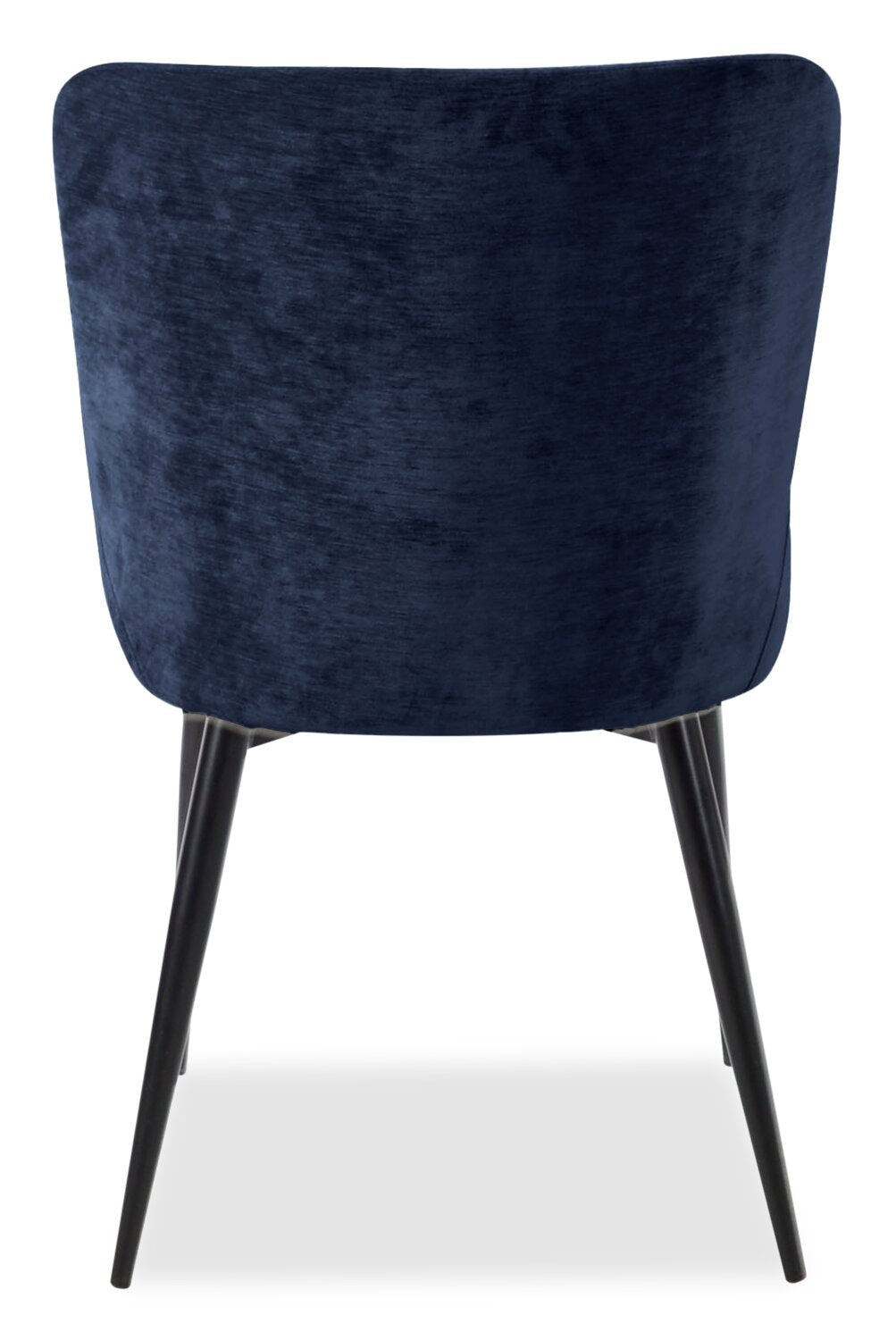 Lexi Dining Chair with Velvet-Look Fabric, Metal - Blue | Chaise de salle à manger Lexi en tissu d’apparence velours et en métal - bleue