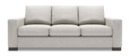 Made in Canada Customizable Sofa Lab Track 85" Chenille Fabric Sofa with Track Arms - Luxury Silver | Sofa Track de Sofa Lab de 85 po fabriqué au Canada en tissu de chenille avec accoudoirs rectilignes - argenté Luxury Silver | TR102793