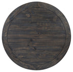 Axl 40" Traditional Round Coffee Table with Shelf - Dark Grey-Brown Wood|Table à café ronde traditionnelle Axl de 40 po avec tablette - bois gris-brun foncé