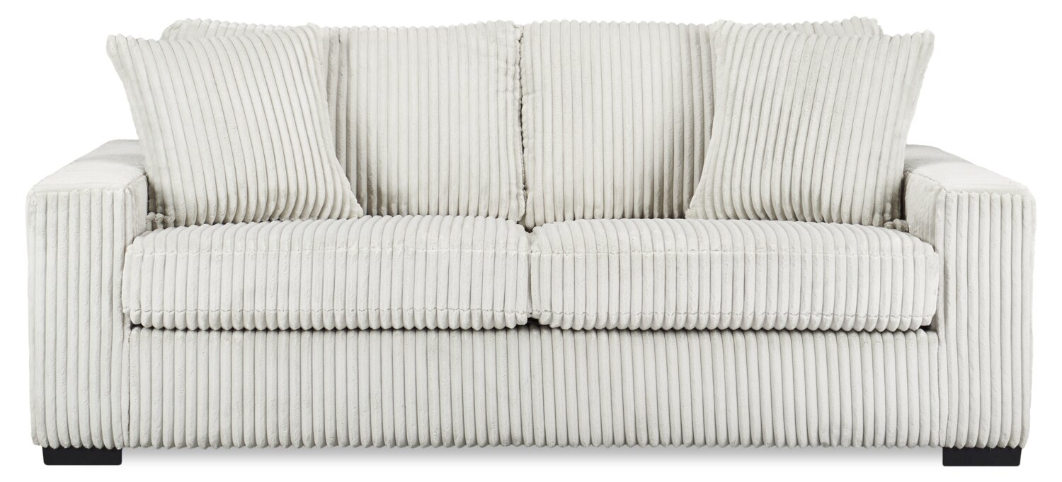 Willow 87" Light Grey Fabric Sofa with Track Arms and Reversible Seat and Back Cushions | Sofa Willow de 87 po en tissu gris clair avec accoudoirs rectilignes et coussins de siège et de dossier réversibles | WIL2GYSF