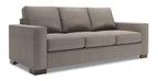 Made in Canada Customizable Sofa Lab Track 85" Linen-Look Fabric Sofa with Track Arms - Luna Smoke Grey | Sofa Track de Sofa Lab de 85 po fabriqué au Canada en tissu d’apparence lin avec accoudoirs rectilignes - gris Luna Smoke | TR102391