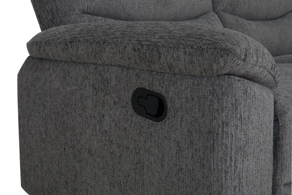 Brody 73.62" Chenille Fabric Reclining Sofa - Dark Grey | Sofa inclinable Brody de 73,62 po en tissu de chenille - gris foncé