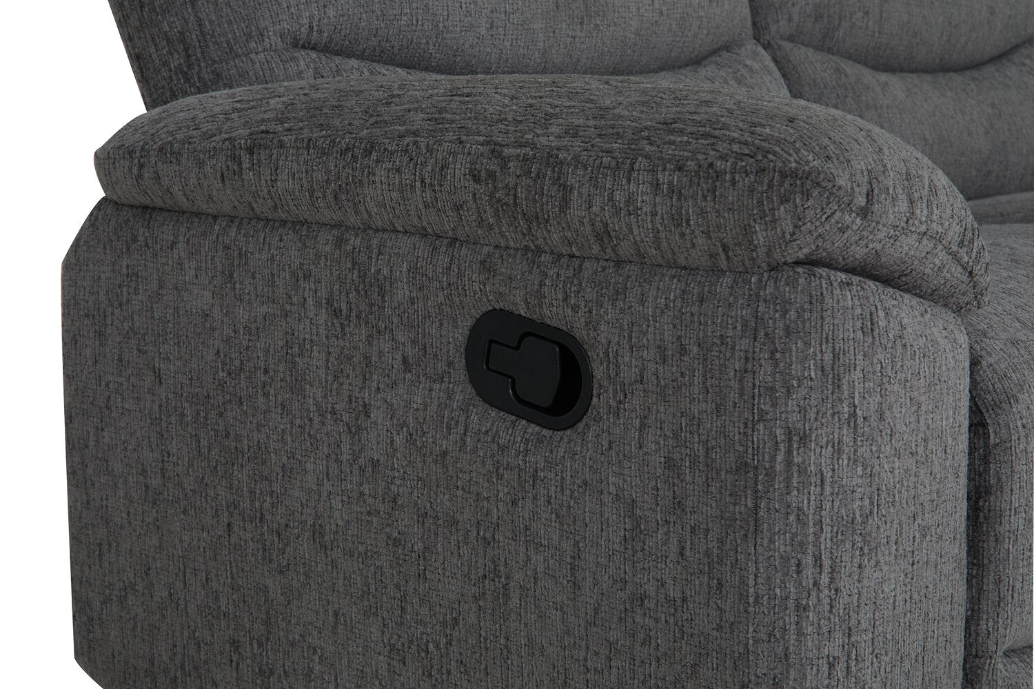 Brody 73.62" Chenille Fabric Reclining Sofa - Dark Grey | Sofa inclinable Brody de 73,62 po en tissu de chenille - gris foncé