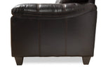 Made in Canada Addison 86" Leather-Look Fabric Sofa with Removable Seat Cushion and Tufting - Blackberry Black | Sofa Addison de 86 po fabriqué au Canada en tissu d’apparence cuir avec coussin de siège amovible et capitonnage - noir mûre