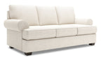 Made in Canada Customizable Sofa Lab Roll 86" Chenille Fabric Sofa with Rolled Arms - Luxury Sand Beige | Sofa Roll de Sofa Lab de 86 po fabriqué au Canada en tissu de chenille avec accoudoirs enroulés - beige Luxury Sand | RO103093