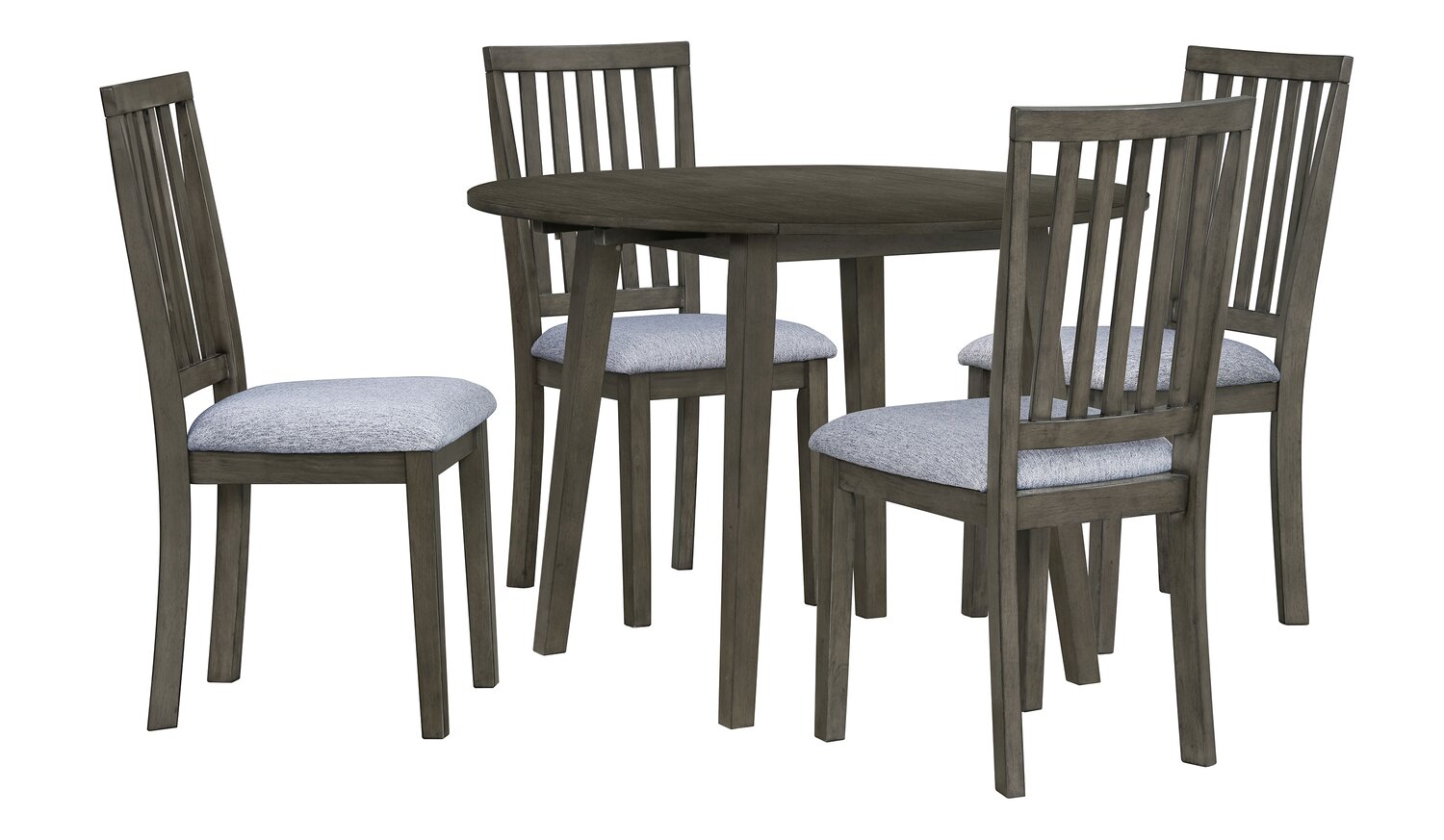 Bryn Drop-Leaf Dining Table, 42" Round - Dark Grey | Table de salle à manger ronde Bryn de 42 po avec abattant - gris foncé
