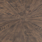 Kort & Co. Sol 38” Rustic Round Solid Pine Wood Coffee Table - Brown | Table à café ronde rustique Sol de Kort & Co. de 38 po en pin massif - brune