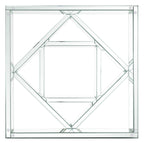 Rosie 39" Glam Mirror & Glass Top Coffee Table - Silver Metal with Diamond Look Legs|Table à café somptueuse Rosie de 39 po avec dessus en miroir et en verre - métal argenté avec pattes à apparence de diamant